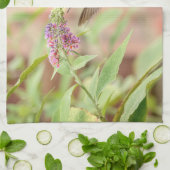 Linge De Cuisine Colibri sur un plante à fleurs (Plié)