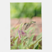 Linge De Cuisine Colibri sur un plante à fleurs (Vertical)