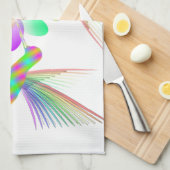 Linge De Cuisine Colibris Arc-En-Ciel Embrasser Une Fleur (Quart Plié)