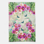 Linge De Cuisine Colibris floraux tropicaux dynamiques (Vertical)