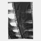 Linge De Cuisine Colisée noire blanche Empire romain (Vertical)