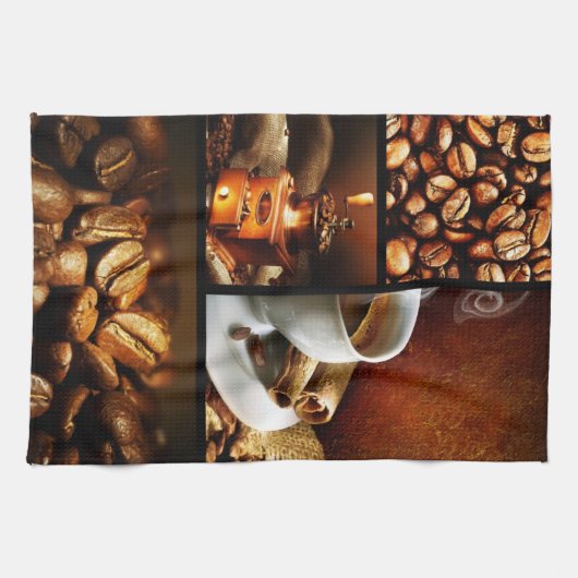 Linge De Cuisine Collage 2 de café (Horizontal)