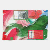 Linge De Cuisine collage d'art abstrait, médias mélangés et (Horizontal)