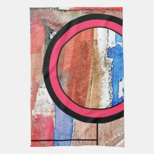 Linge De Cuisine collage d'art abstrait, médias mélangés et