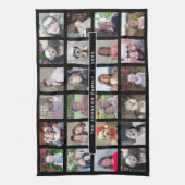 Linge De Cuisine Collage de 24 Modèles photo avec texte personnalis (Vertical)