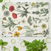 Linge De Cuisine Collage de fleurs sauvages (Plié)