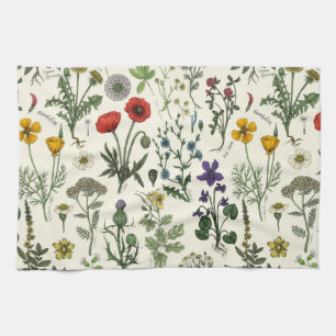Linge De Cuisine Collage de fleurs sauvages