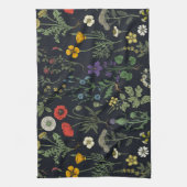 Linge De Cuisine Collage de fleurs sauvages (Vertical)