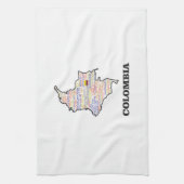 LINGE DE CUISINE COLLAGE DE MOT DE LA COLOMBIE (Vertical)