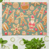 Linge De Cuisine Collage de Noël (Plié)