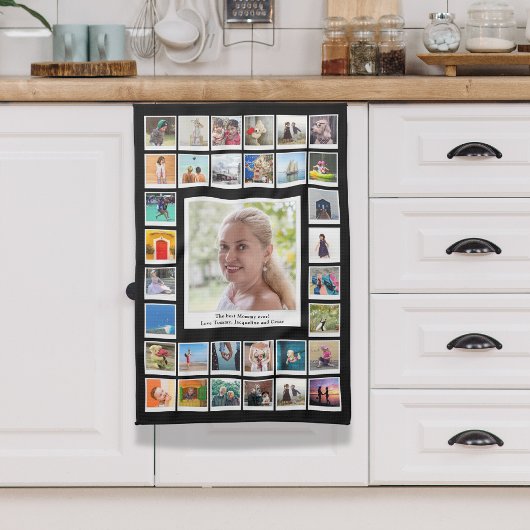 Linge De Cuisine Collage de photos de famille