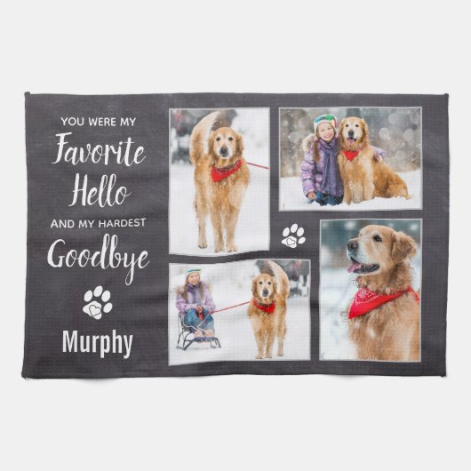 Linge De Cuisine Collage de photos de Pet Memorial Keepsaké (Horizontal)