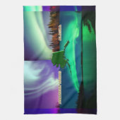 Linge De Cuisine Collage des aurores boréales de l'Alaska (Vertical)