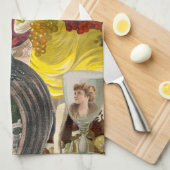 Linge De Cuisine Collage Femmes et Vin (Quart Plié)