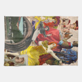 Linge De Cuisine Collage Femmes et Vin (Horizontal)