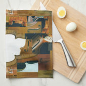 Linge De Cuisine Collage ficelé de regard de patchwork d'instrument (Quart Plié)