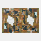 Linge De Cuisine Collage ficelé de regard de patchwork d'instrument (Horizontal)