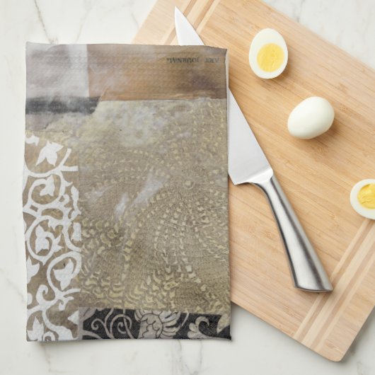 Linge De Cuisine Collage Fleur II (Quart Plié)