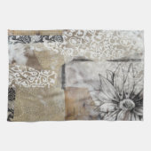 Linge De Cuisine Collage Fleur II (Horizontal)