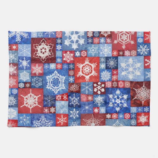 Linge De Cuisine Collage flocon de neige du 250e anniversaire (Horizontal)