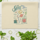 Linge De Cuisine Collage graphique aquarelle du Comté™ (Plié)