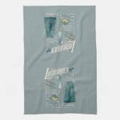 Linge De Cuisine Collage graphique aquarelle LOTHLORIEN™ (Vertical)