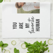 Linge De Cuisine Collage moderne Couple Photo & Romantic Love Citat (Plié)