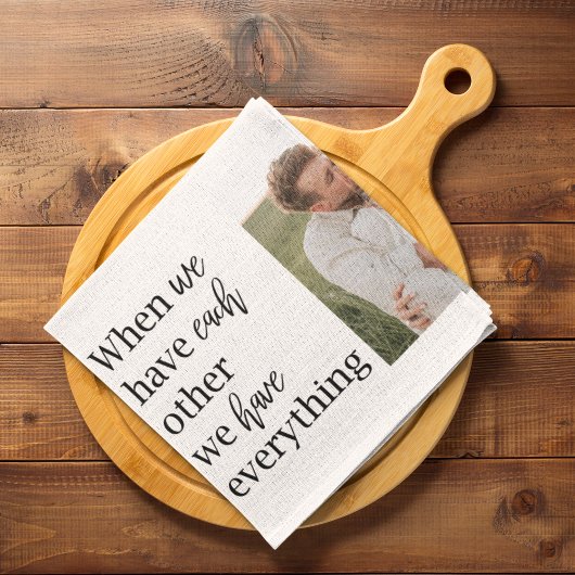 Linge De Cuisine Collage moderne Photo Romantique Couple Citation C