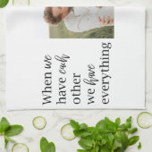 Linge De Cuisine Collage moderne Photo Romantique Couple Citation C (Plié)