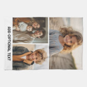 Linge De Cuisine Collage photo minimal moderne 3 avec texte (Horizontal)