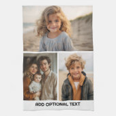 Linge De Cuisine Collage photo minimal moderne 3 avec texte (Vertical)