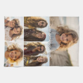 Linge De Cuisine Collage photo minimal moderne 5 avec texte (Horizontal)