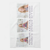 Linge De Cuisine Collage Photo Purple Best Mom Ever Cadeau (Vertical)