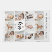 Linge De Cuisine Collage photo simple et chic | Amour avec coeur (Horizontal)