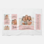 Linge De Cuisine Collage photos amies | Joyeux cadeau d'anniversair (Horizontal)