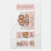 Linge De Cuisine Collage photos amies | Joyeux cadeau d'anniversair (Vertical)