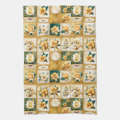 Linge De Cuisine Collage Rose de Noël (Vertical)