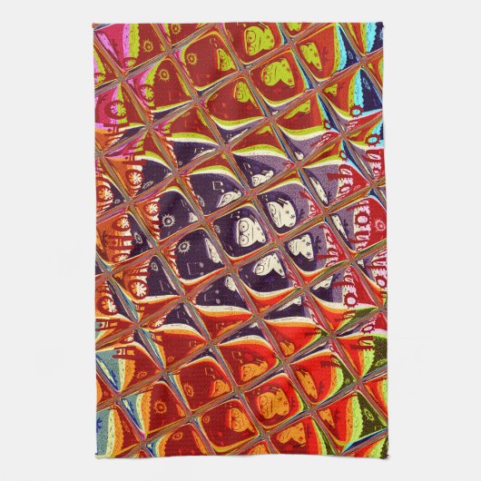 Linge De Cuisine Collection Abstraite de couleurs de Noël. (Vertical)