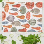 Linge De Cuisine Collection Citrouille couleur aquarelle   (Plié)