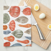 Linge De Cuisine Collection Citrouille couleur aquarelle   (Quart Plié)