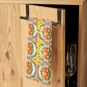 Linge De Cuisine Collection d'automne branchée de citrouille Thanks