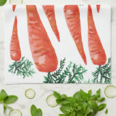 Linge De Cuisine Collection de carottes aquarelles (Plié)