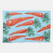 Linge De Cuisine Collection de carottes aquarelles bleu (Horizontal)