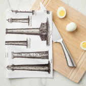 Linge De Cuisine Collection de phares Vintages (Quart Plié)