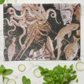 LINGE DE CUISINE COLLECTION DE POMPEII/OCÉAN - SCÈNE DE VIE MARINE (Plié)