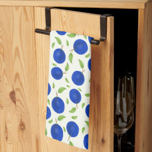 Linge De Cuisine Collection de prunes botaniques ivoire