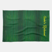 Linge De Cuisine Collection de Texture Vert Or tendance de luxe (Horizontal)