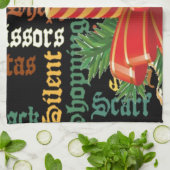 Linge De Cuisine Collection d'oeuvres d'art Word de bougie de Noël (Plié)