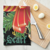 Linge De Cuisine Collection d'oeuvres d'art Word de bougie de Noël (Quart Plié)