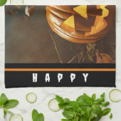 Linge De Cuisine Collection Halloween grand Citrouille (Plié)